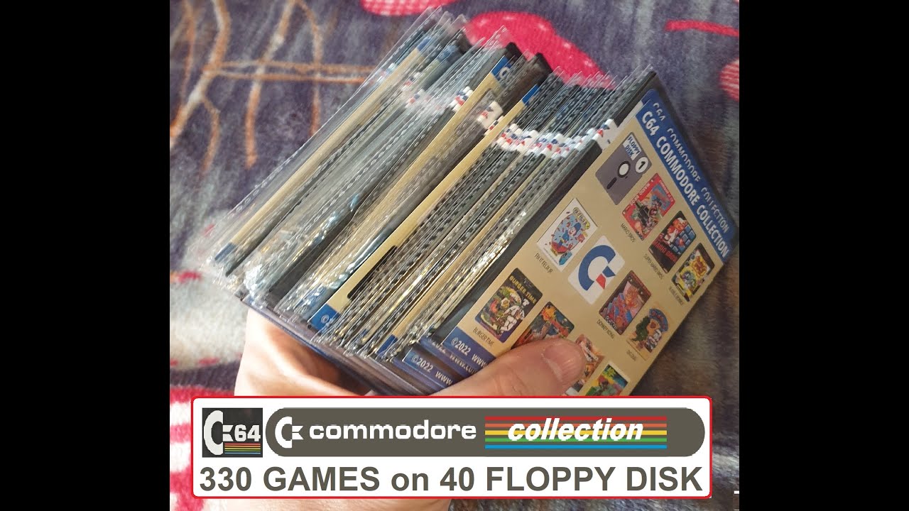 C64  COMMODORE COLLECTION : 330 GAMES on 40 FLOPPY DISK