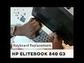 How to remove HP EliteBook 840 G3 Keyboard step by step.