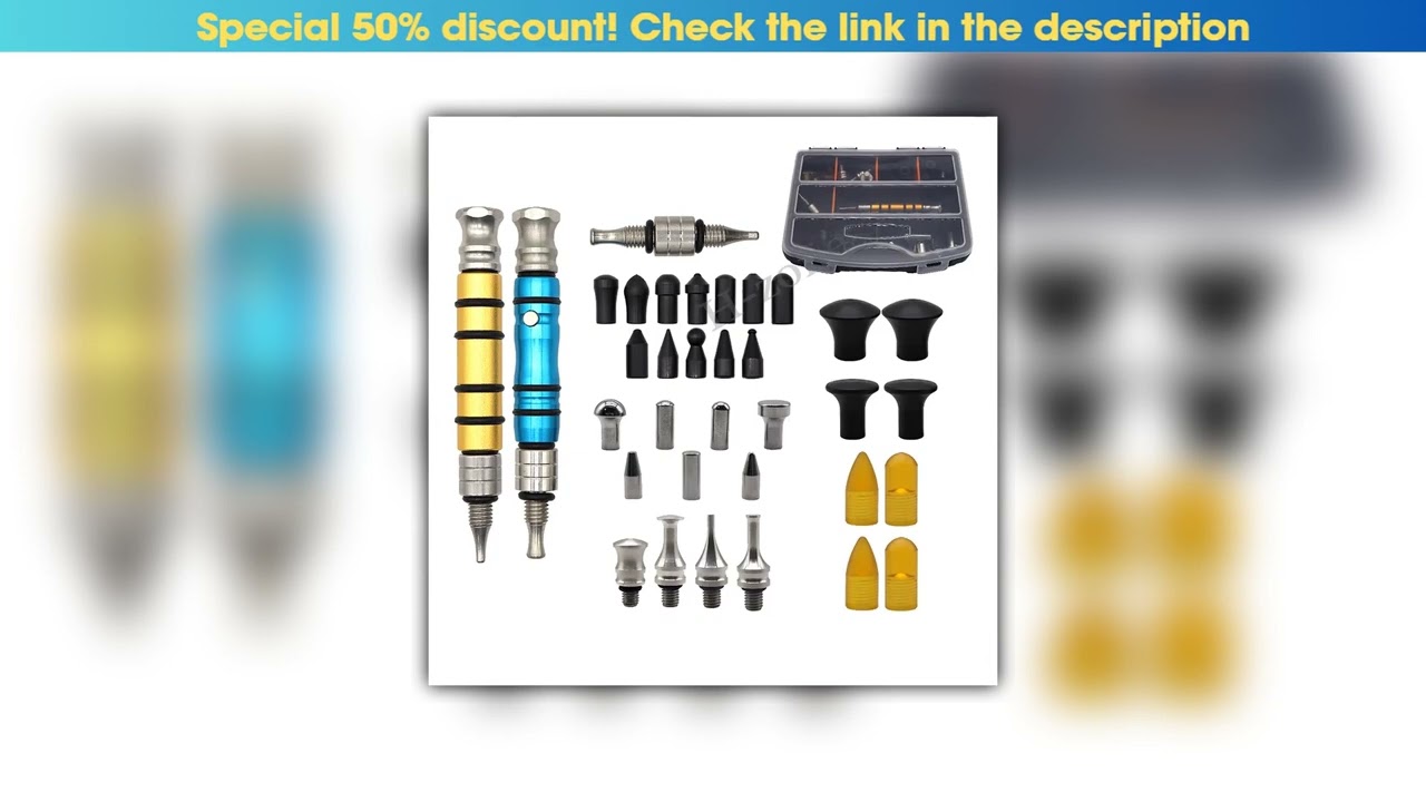 First Look 34Pcs alloy with magnet car dent repair tool lift tool percussion pen hammer kit unpaint