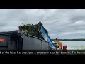 Aquatic weed harvesting on Black Lake