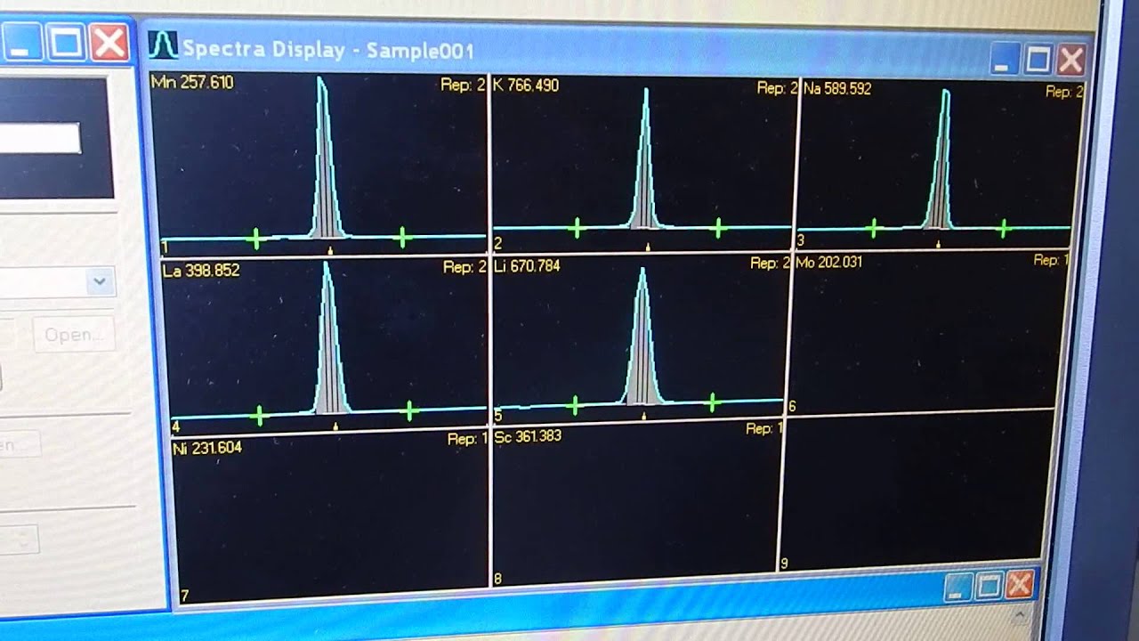 Perkin Elmer Optima DV 7000 ICP-OES Optical Emission Spectroscopy Function Video