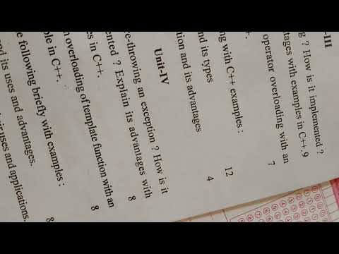 object oriented programming using c++ msc computer science 2nd sem MDU paper