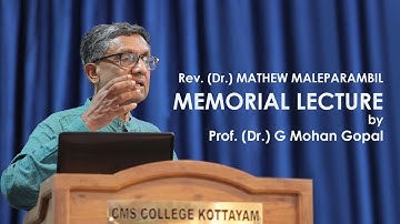 National Education Policy | Prof. (Dr.) G Mohan Gopal | CMS College Kottayam