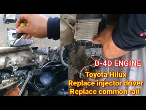Toyota D-4D engine/Replace injector driver & common rail #diyboymrbate ...