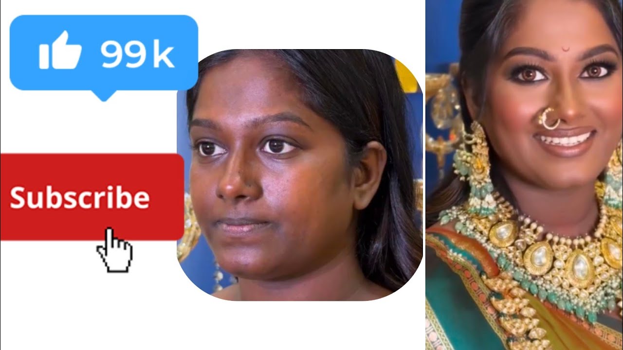 Dark skin bridal makeup| घर बैठे ब्राइडल मेकअप सीखे 💄| 