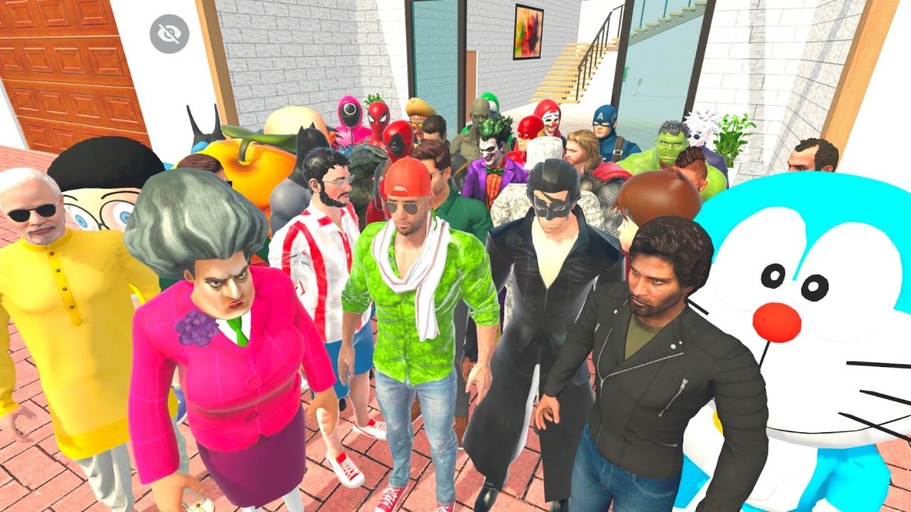 🚗Avengers visit my house to buy modified car in Indian theft Auto simulator!