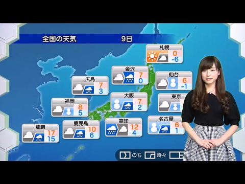 ★お天気キャスター解説★　あす2月9日(木)の天気
