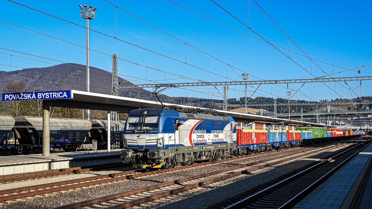 🚆 Siemens Vectron MS (383.205-2) na prejazde cez Považskú Bystricu 🇸🇰 | ZSSK CARGO 🇸🇰