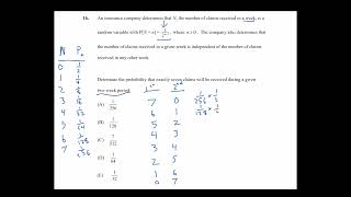 Actuarial Exam P SOA Problem 16