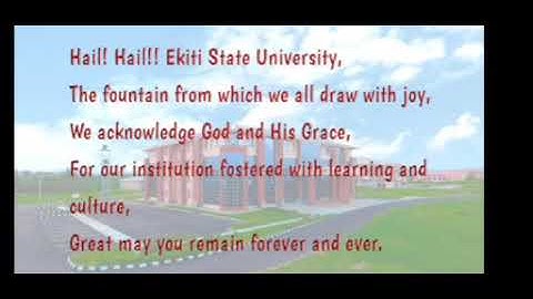 Ekiti State University (EKSU) Anthem