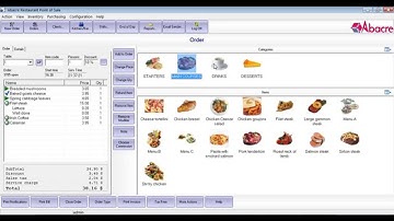 Abacre Restaurant Point of Sale: changing styles of items and categories