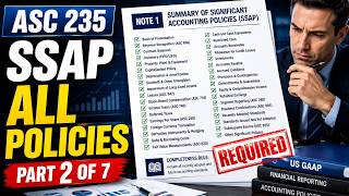 ASC 235 Notes to Financial Statements #02 — SSAP Policy Requirements ASC 235 Notes to Financial Statements #02 — SSAP Policy Requirements