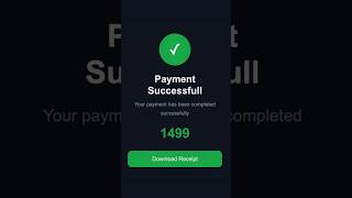 Payment done receipt using html css #coding #youtubeshorts #viral #trending #youtube #html #react