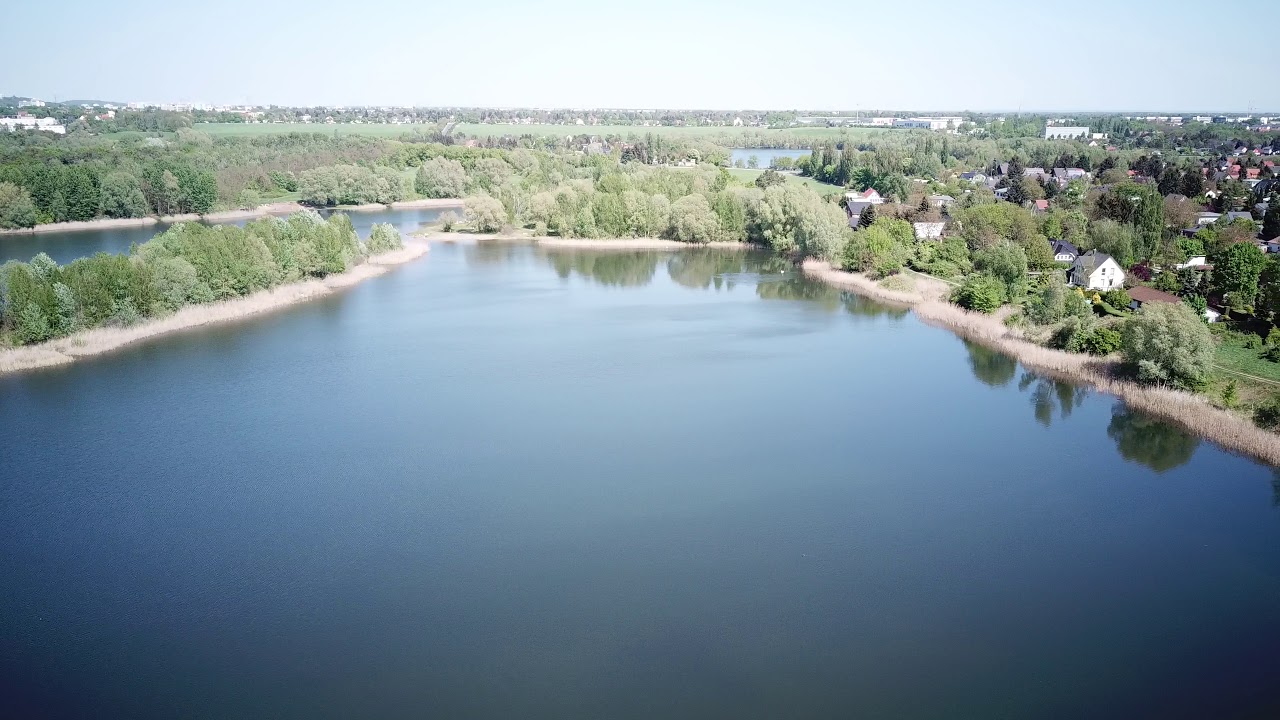 Der Habermannsee (Kaulsdorfer Seen) im Überblick - Drohnenaufnahmen in Marzahn-Hellersdorf