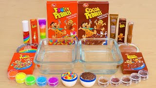 Fruity Pebbles vs Cocoa Pebbles Slime ASMR