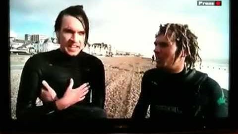 Lewis Crathern and Jake Scrace jump Worthing Pier