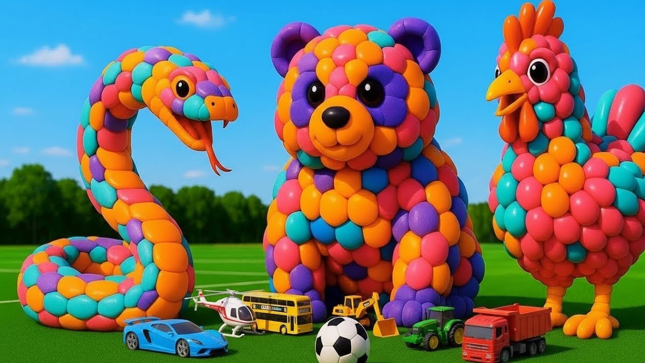 The mascot vibrato assistant panda and snake placed on the football field is popular, co-produced
