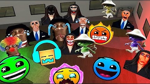 Biden, Geometry Dasah, Clown Aughhhh and Rosalia Smurf Cat ¡¡¡ #garrys_mod Nextbot ¡¡¡  (Gmod)