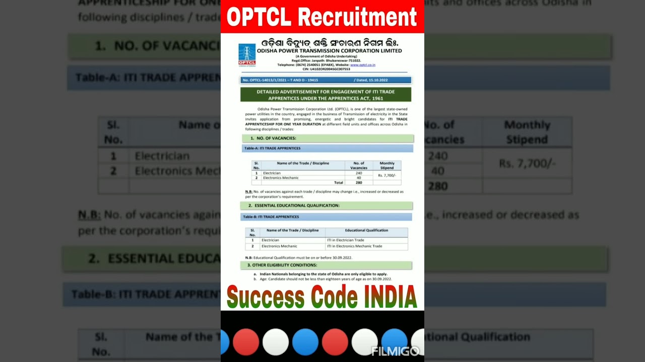 OPTCL Apprentice Apply Online 2022 