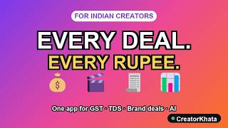 CreatorKhata Demo — GST Invoices, TDS Tracking &amp; AI Content for Indian Creators