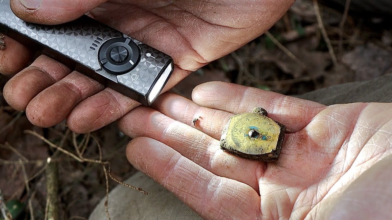 Digging relics at a cellar hole & he finds Dick Tracy metal detecting ...