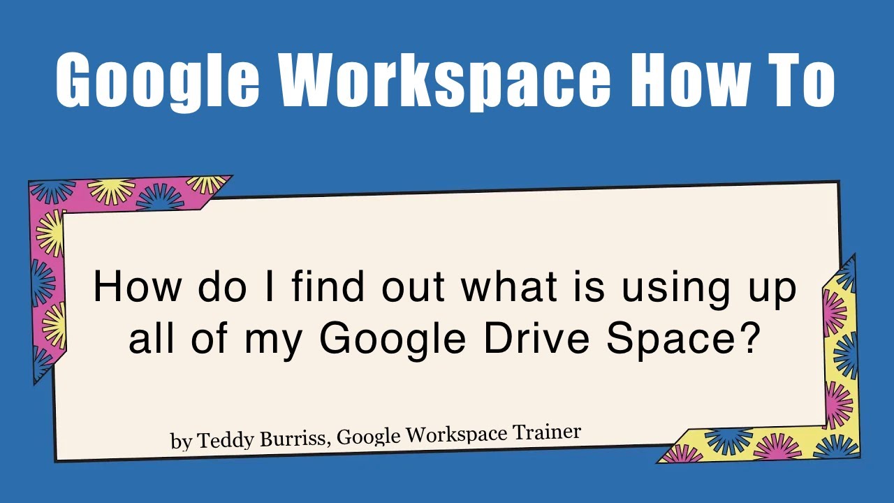 How do I find out what is using up my Google Drive Space? - YouTube