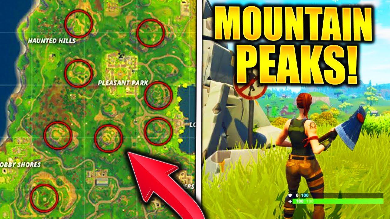 summit different mountain peaks fortnite locations week 6 challenge how to summit mountain peaks - top 5 tallest places in fortnite