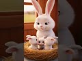 The story of rabbit making bunny house for his kittens inside train #ai #rabbit #short