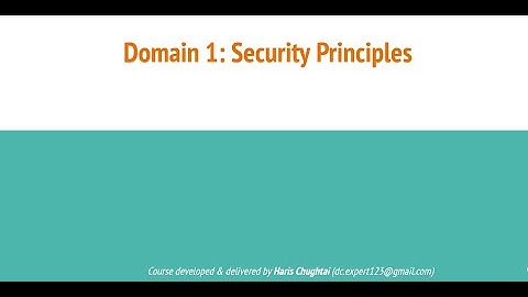 Part 2a - Domain 1 Security Principles ISC2 CC Course Certified in Cybersecurity by Haris Chughtai