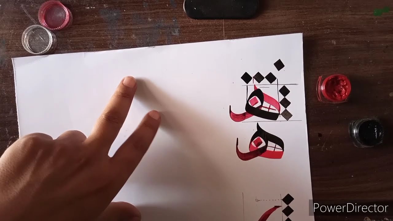How to write ha ھ in thuluth script / thuluth calligraphy / arabic sulus / tutorial