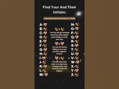 Initials Signs: Find Your And Their Initials #initials #shorts #tiktok ...