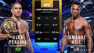 ALEX PEREIRA VS JAMAHAL HILL FULL FIGHT UFC 300