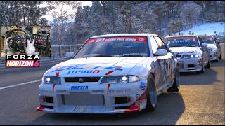 FH6 ONLINE - THREE MONSTER 800hp Skyline R33 4 Doors CRUISE Through JAPAN!!