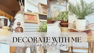 *NEW* DECORATE WITH ME | STYLING THRIFTED ITEMS | THRIFTED & ANTIQUE DECOR
