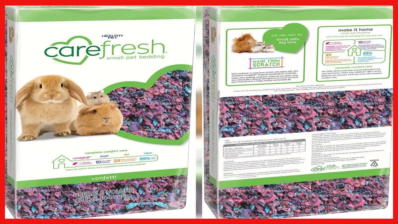 carefresh 99% Dust-Free Confetti Natural Paper Small Pet Bedding with Odor Control, 23 L