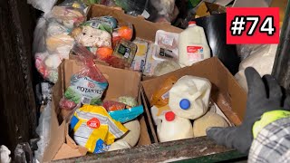 Dumpster Diving Aldi #74 Free Grocery Shopping!