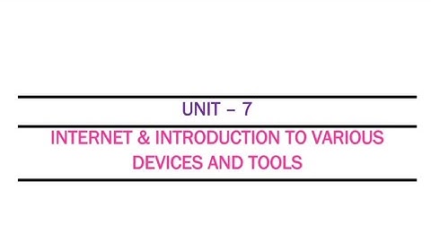 Internet | Unit 7 | New Syllabus | COA Class