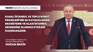 K İstanbul Ve Toplu Konutların Suya, Ekosisteme Ve Olası Deprem Etkileri Olumsuzdur.
