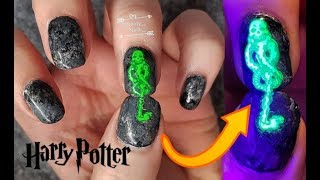 harry potter nails., gyrffindor & the deathly hallows., hannah sl0an