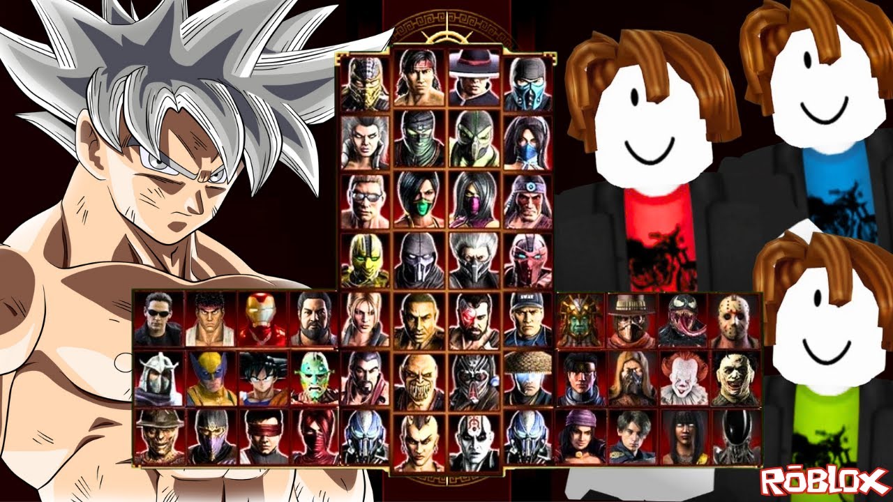 Mortal Kombat 9 - 1 GOKU SSJ & 100 ROBLOXs MOD - Expert Tag Ladder - Gameplay @(1080p) 60ᶠᵖˢ ✔