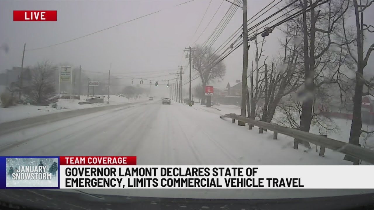 Gov. Ned Lamont urges people to 'just stay home' as he greets CT DOT workers in Darien
