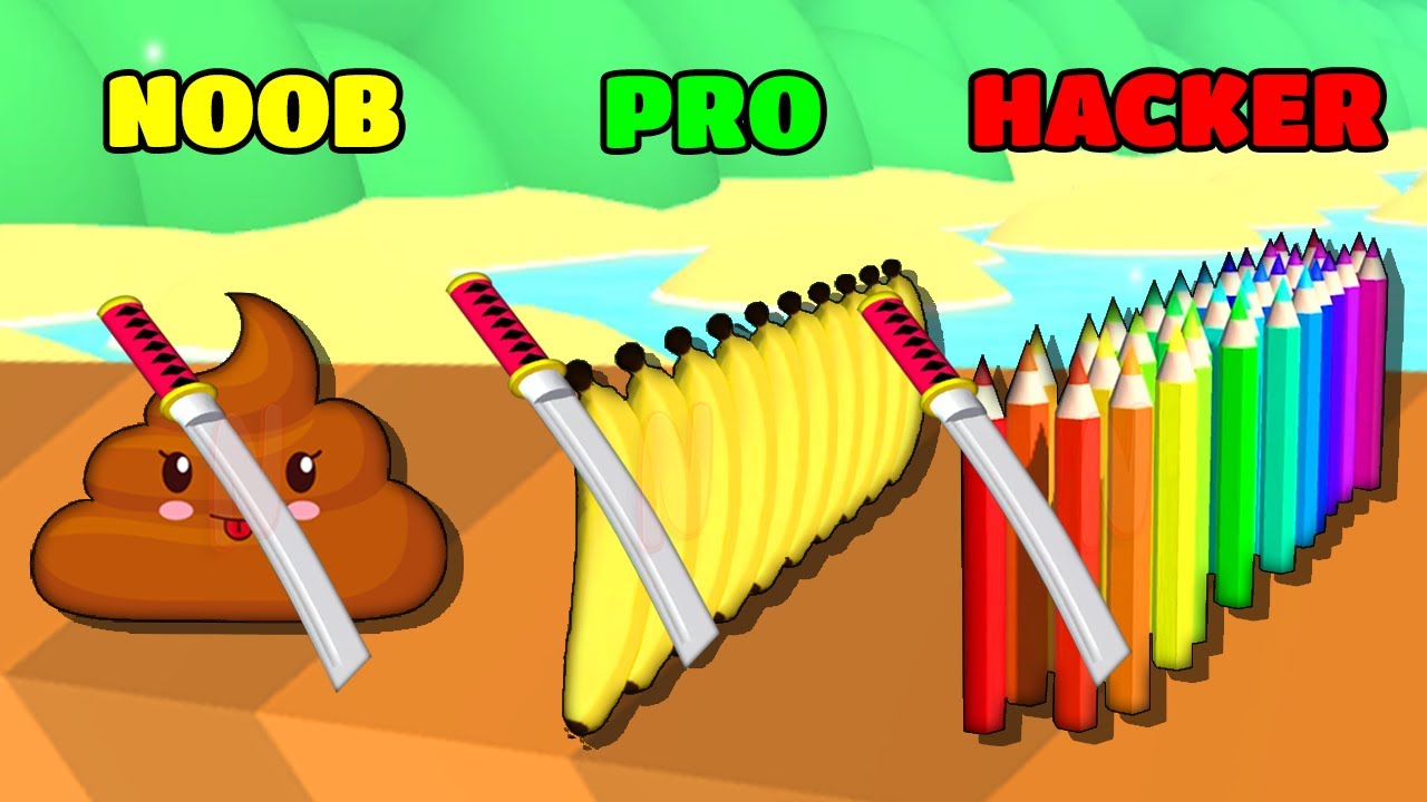 Flying Cut Gameplay - NOOB vs PRO vs HACKER (iOS/Android)