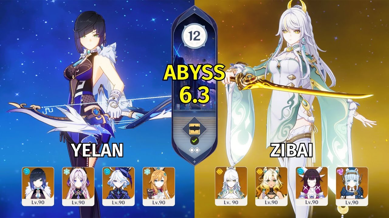 C1 Yelan & C0 Zibai - Genshin Impact Abyss 6.3 - Floor 12