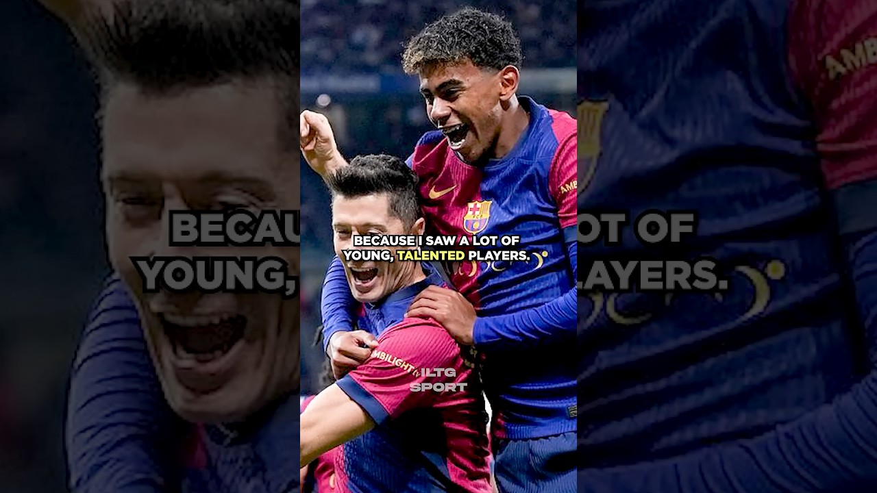 Robert Lewandowski on Playing with Lamine Yamal #Football #Soccer #Lewandowksi #Yamal #Barcelona