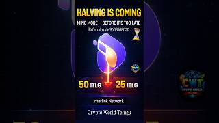 Interlink Network New Update Telugu 🔥 Halving Started | Mining Reward Reduced 50 → 25 ITLG