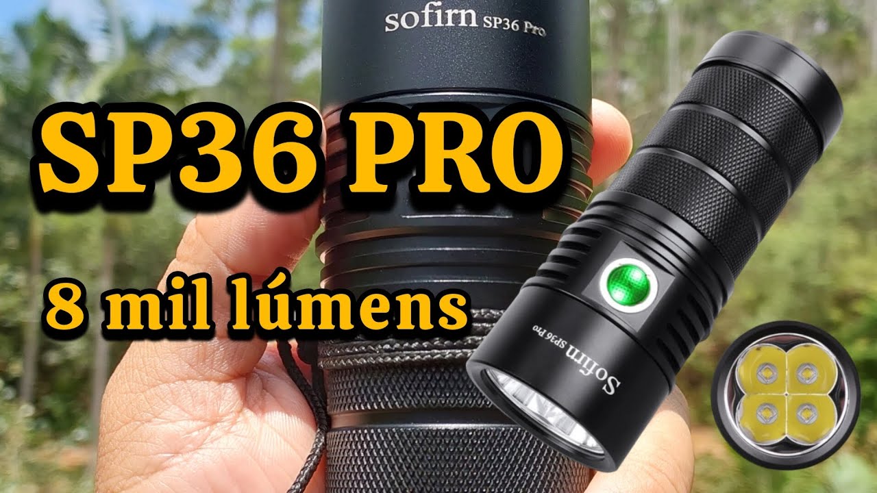 Sp36 Pro Diffuser Lanterna SP36 PRO com 4 leds SST40 com 8 mil lúmens de potência. - YouTube