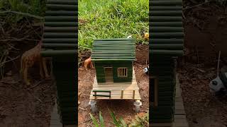 24 Hours in a Survival Mini House… Will I Survive ANY Weather? 🏡🎋 | #woodworking #minihouse