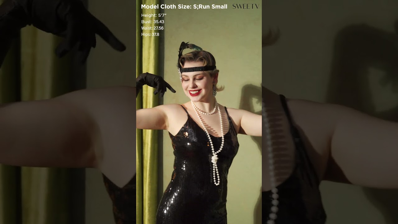 SV Sylvie 1920s Flapper Dress Set QZT24174WCP