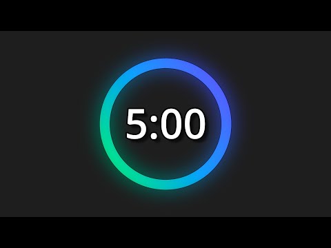 5 Minute Timer with Alarm ⏱️ / Five Minute Countdown Progress Bar