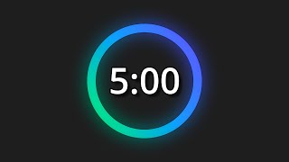 5 Minute Timer with Alarm ⏱️ / Five Minute Countdown Progress Bar